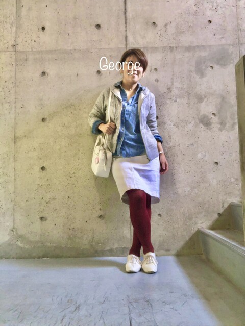 0722 無印のワンピース レギンスに合わせたマタニティコーデ Le Style George