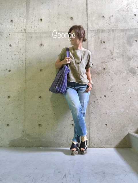 イフガオ族のテキスタイルバッグ ユニクロのボーイフレンドデニムとロペピクニックのリネントップスに合わせた夏コーデ Le Style George イフガオ族のテキスタイルバッグ ユニクロのボーイフレンドデニムとロペピクニックのリネントップスに合わせた夏コーデ Le Style George