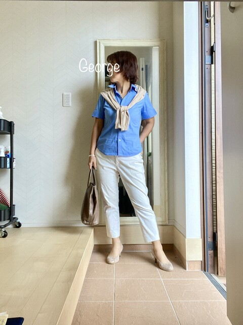 ラルフローレンのブルーシャツ ビームスの赤ちゃん用ワンピースとリンクコーデ Le Style George