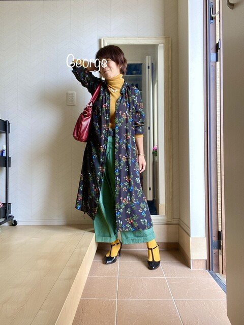 春です 花柄ワンピースでビビッドカラーコーデ Le Style George