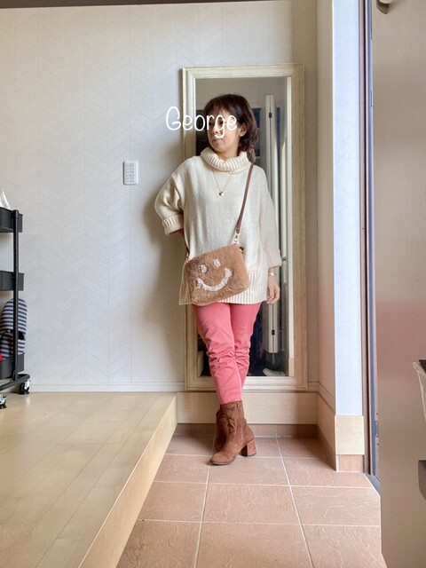 21 ピンクのスキニーパンツでリンクコーデ Le Style George 21 ピンクのスキニーパンツでリンクコーデ Le Style George