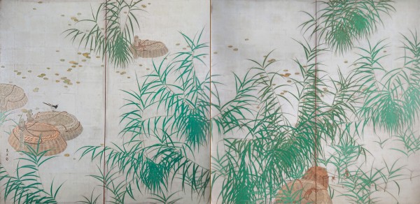 富田渓仙 絹本彩色画 花鳥図 昭和33年8月 鳥谷幡山鑑定 模写 133