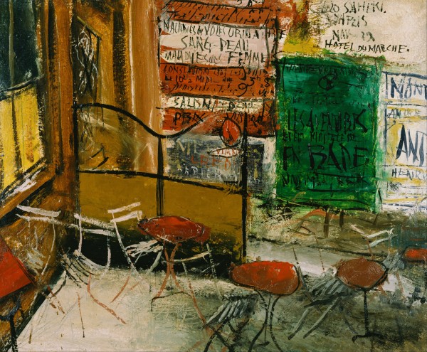 ○佐伯祐三○「Paris」○風景画○油彩画○表裏サイン、画題有り