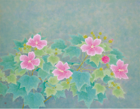 渡辺信喜の世界－野を彩る花々－郷さくら美術館（1月7日） : ヒナ