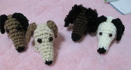 タイと犬と馬 小さな編みぐるみ 編み好き