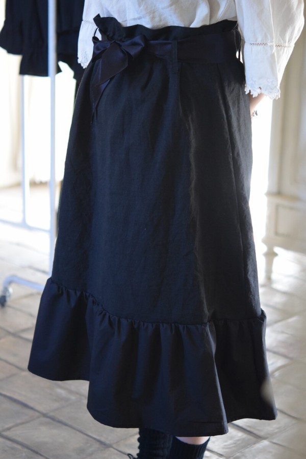 紺×赤 GUY LAROCHE vintage フランス製 シルクスカート 40 新品 - 通販