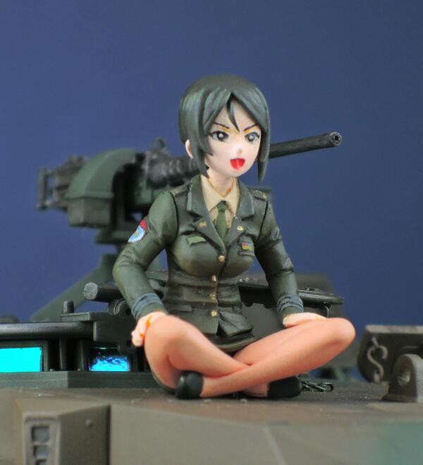 ガルパン 1 35フィギュアにmg誌の表紙 蝶野教官の進撃が止まらない aかわいいよbba あんこうニュース
