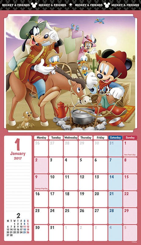 ディズニー 17年カレンダー カレンダーdata置き場 Calendar画像