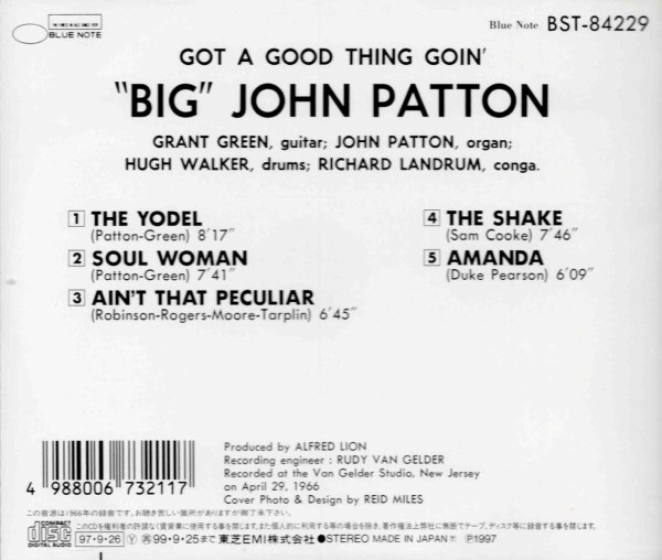 ★ブルー・ノート★『ゴッタ・グッド・シング・ゴーイン』ビッグ・ジョン・パットン ガッタ・グッド・シング・ゴーイン[CD] - ビッグ・ジョン