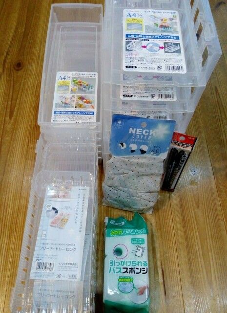 セリアで買ったもの 引っ掛けられるバススポンジなど なんとなくと自己満足