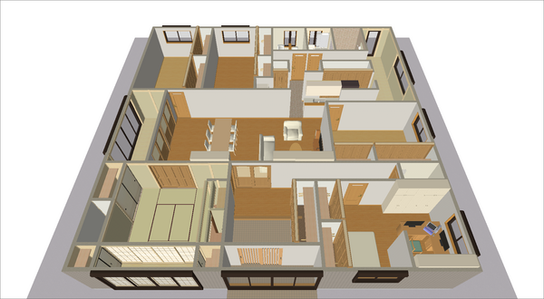せっけい倶楽部 フリーウェア の数値設定と使い方と家相について考える はまかぜの旅団
