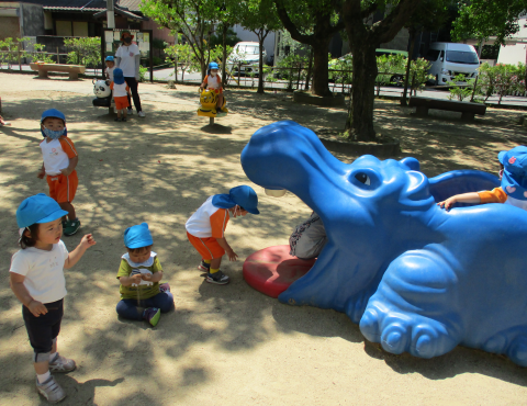 らっこ組の公園遊び 明石 保育園 西明石愛児園 すくすくｂｌｏｇ 兵庫県明石市