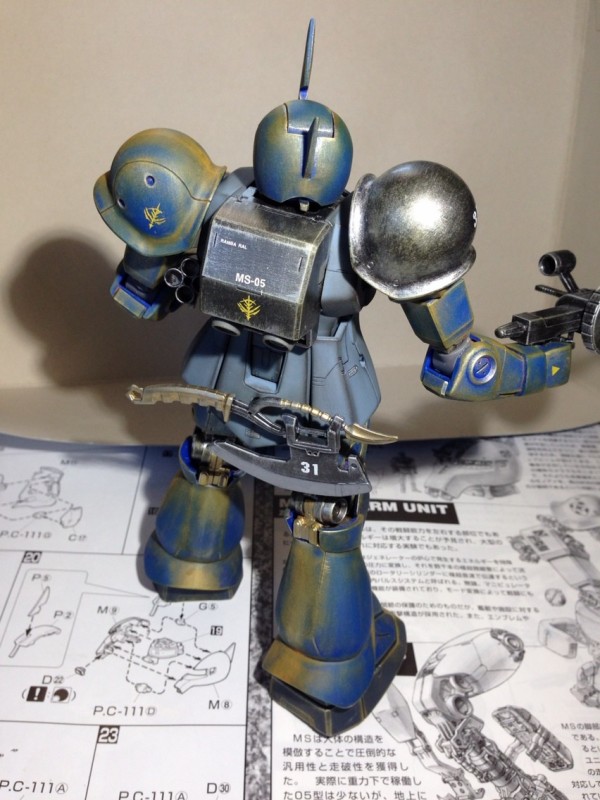 MG 1/100 MS-05B ザクI ランバラル専用機 : ガンプラ超簡単製作とか