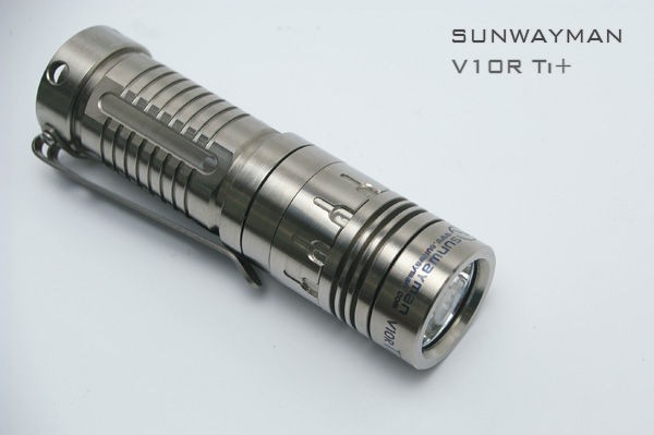 SUNWAYMAN V10R Ti + U2搭載 チタン合金製 無段階調光LEDライト 