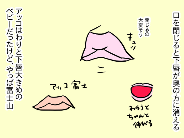 赤ちゃんの唇 ダラ母 三人姉妹育児中