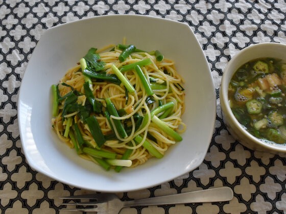 青ねぎと酒盗のねぎ塩ペペロンチーノ きざみねぎ塩を使って簡単パスタ Super Slow Iegohan 毎日呑んでもダイエット ボディメイクおつまみ