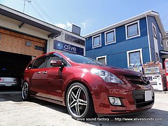 マツダMPV/DLS RS6AツィーターをAピラーへ埋込み加工 : カーオーディオ