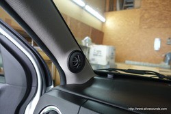 アルトワークス ツィーターピラー埋込加工 : カーオーディオと