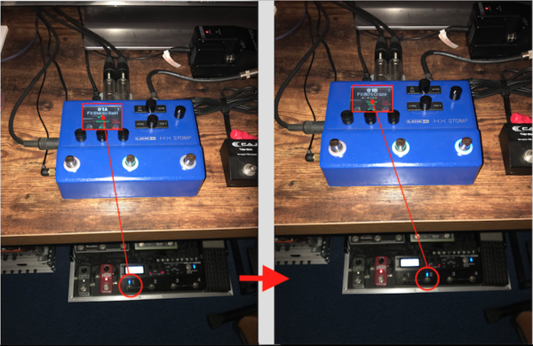 HX StompとMS-3の初歩的な連携、最初に２機種を揃えたらプログラム