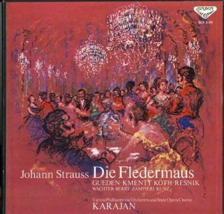 JP LONDON SLX2-10 ヘルベルト・フォン・カラヤン ヒルデ・ギューデン ヴァルター・ベリー ウィーン・フィル ヨハン・シュトラウス2世  喜歌劇「こうもり」（全曲） : 100年後でも聴いて楽しいアナログ名盤レコード