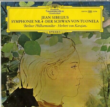 DE DGG SLPM138 974 ヘルベルト・フォン・カラヤン ベルリン・フィルハーモニー管弦楽団 シベリウス 交響曲4番 トゥオネラの白鳥 :  100年後でも聴いて楽しいアナログ名盤レコード