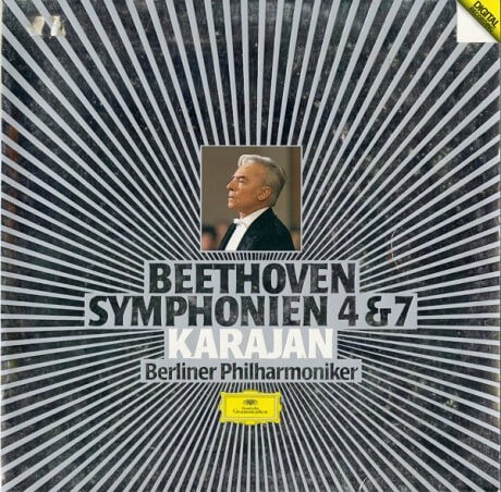 DE DGG 415 121-1 ヘルベルト・フォン・カラヤン ベルリン・フィルハーモニー管弦楽団 ベートーヴェン 交響曲4＆7番 :  100年後でも聴いて楽しいアナログ名盤レコード