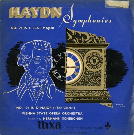 GB NIXA WLP5102 ヘルマン・シェルヘン ウィーン国立歌劇場管弦楽団 ハイドン 交響曲99番 101番「時計」 :  100年後でも聴いて楽しいアナログ名盤レコード