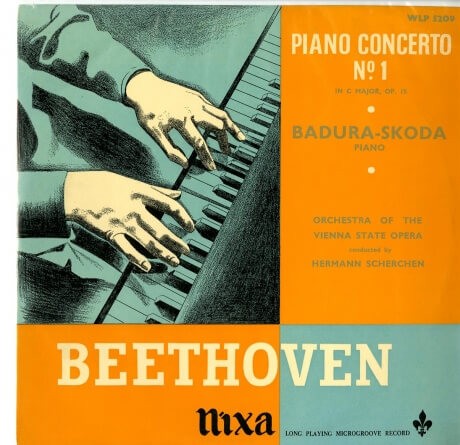 GB NIXA WLP5209 パウル・バドゥラu003dスコダ ヘルマン・シェルヘン ウィーン国立歌劇場管弦楽団 ベートーヴェン ピアノ協奏曲1番 :  100年後でも聴いて楽しいアナログ名盤レコード