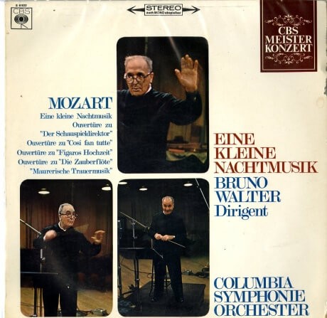 NL CBS S61022 ブルーノ・ワルター コロムビア交響楽団 モーツァルト 小夜曲 序曲集 : 100年後でも聴いて楽しいアナログ名盤レコード