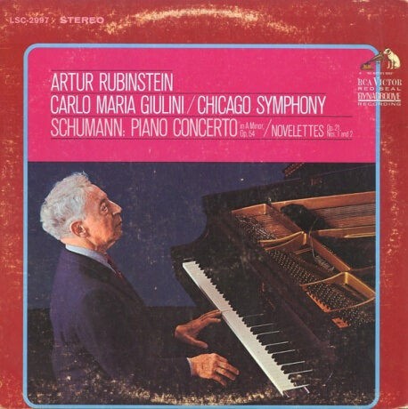 CA RCA LSC2997 アルトゥール・ルービンシュタイン カルロ・マリア・ジュリーニ シカゴ響 シューマン・ピアノ協奏曲＆ノヴェレッテ :  100年後でも聴いて楽しいアナログ名盤レコード