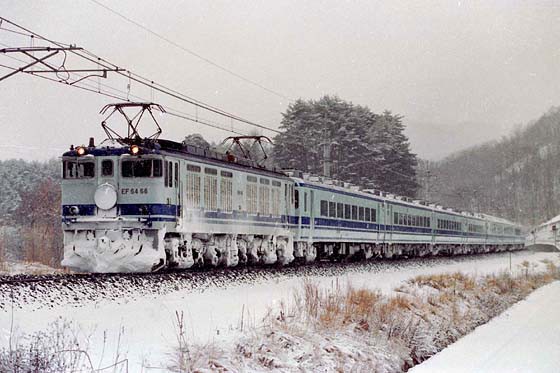 EF64-66＋急行「シュプールユーロ赤倉・志賀」（回送列車