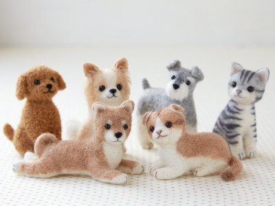 羊毛でかわいい犬猫を作りましょう！ : ハマナカが運営する、手編みと