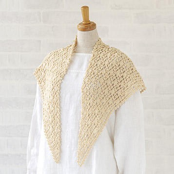 専門ショップ かぎ針編みハンドメイド そぐわなく 三角ショール▽手編み 模様編み 小物