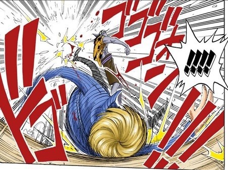 悲報 ノコギリのアーロンさん 黒足のサンジを水かけ遊びで圧倒してしまう ねいろ速報さん