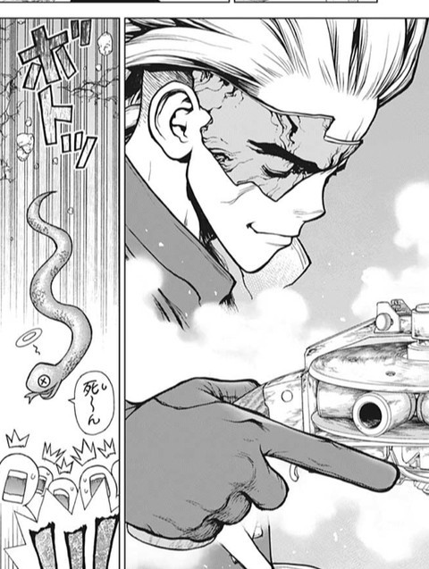 Dr Stone ドクターストーン 124話 感想 ヨーくん 銃の扱い下手なのかよ ねいろ速報さん