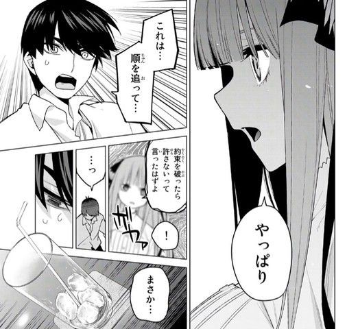 五等分の花嫁 第44話 感想 二乃さん キンタロー君 風太郎ということに気づいていた ねいろ速報さん 五等分の花嫁 第44話 感想 二乃さん キンタロー君 風太郎ということに気づいていた ねいろ速報さん