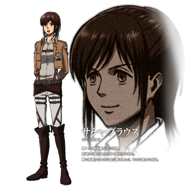 進撃の巨人 サシャ ブラウスは内向的で臆病な少女かわいい ２ 画像あり 旧あにまん