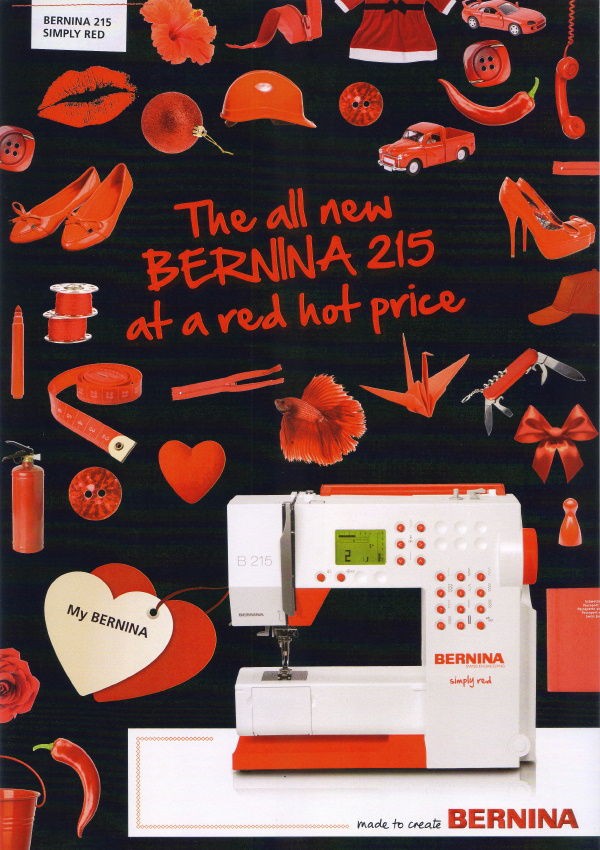 BERNINA ベルニナ 215 SIMPLY RED シンプリーレッド : みしんぽーと ブログ