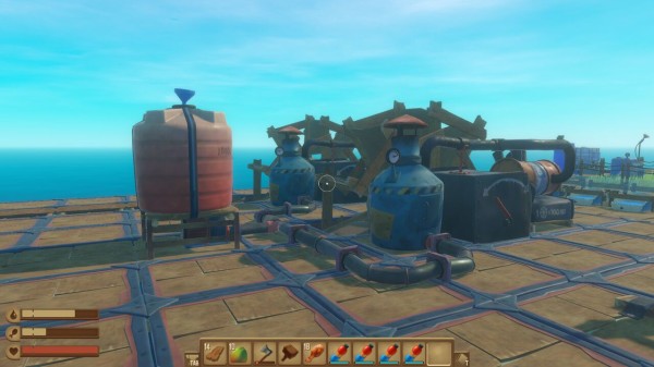 Raft イカダの改造 エンジン周りをキレイに どうやら多趣味のようでして