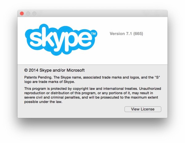 skype for mac os x yosemite version 10.10.5