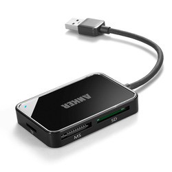 Anker 4 Port USB 3.0 Portable Card Reader for SDXC SDHC SD Anker 4 Port USB 3.0 Portable Card Reader for SDXC SDHC SD
