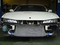 Ｓ１４シルビア前置きインタークーラー取付 : AQUA日記