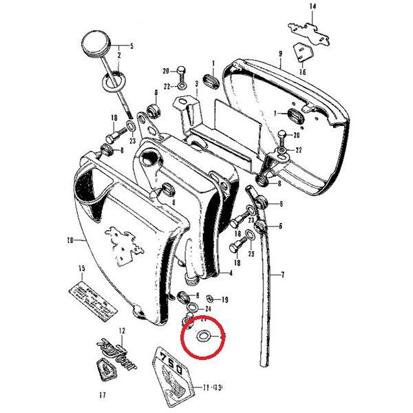 CB750Four レストア日記 オイルタンク＆オイルホース取付