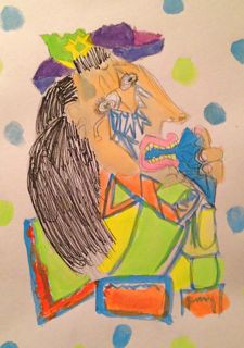 ピカソ　泣く女　肉筆手描きの油絵模写画 肉筆手描きの油絵模写画 ピカソ 泣く女｜Yahoo!フリマ（旧PayPay