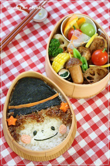 のり弁アレンジ 魔女っ子弁当 長女用 Asamiのお弁当 簡単かわいいキャラ弁の作り方