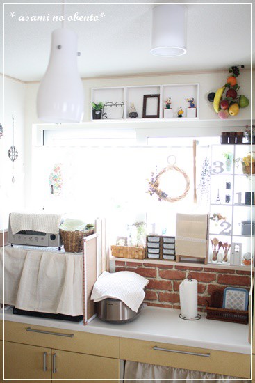 ダイソーウッドボックスでキッチン窓際収納 Asamiのお弁当 簡単かわいいキャラ弁の作り方