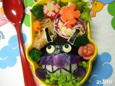 バイキンマンのお弁当 キャラ弁 Asamiのお弁当 簡単かわいいキャラ弁の作り方