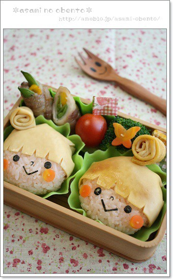 作り方 おだんごヘアの女の子弁当 Asamiのお弁当 簡単かわいいキャラ弁の作り方