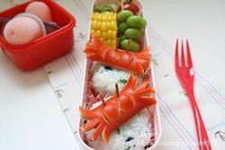 カニさんウィンナーのお弁当 Asamiのお弁当 簡単かわいいキャラ弁の作り方