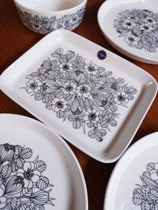 アラビアクロッカス】復刻版角皿買い足しました♪シリーズで揃えると